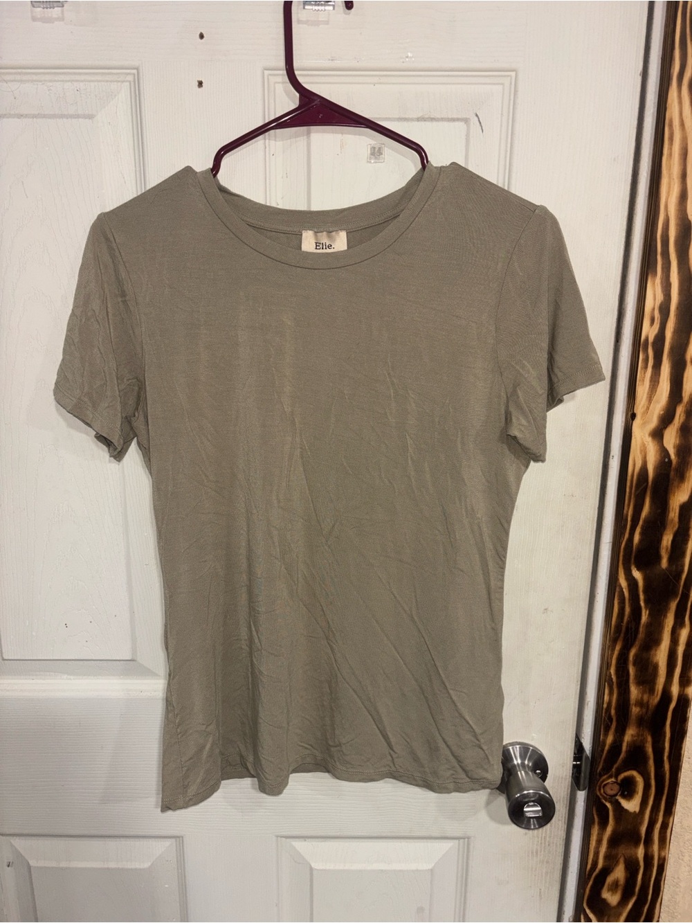 Elie Tahari Olive Crew Neck Short Sleeve Tee